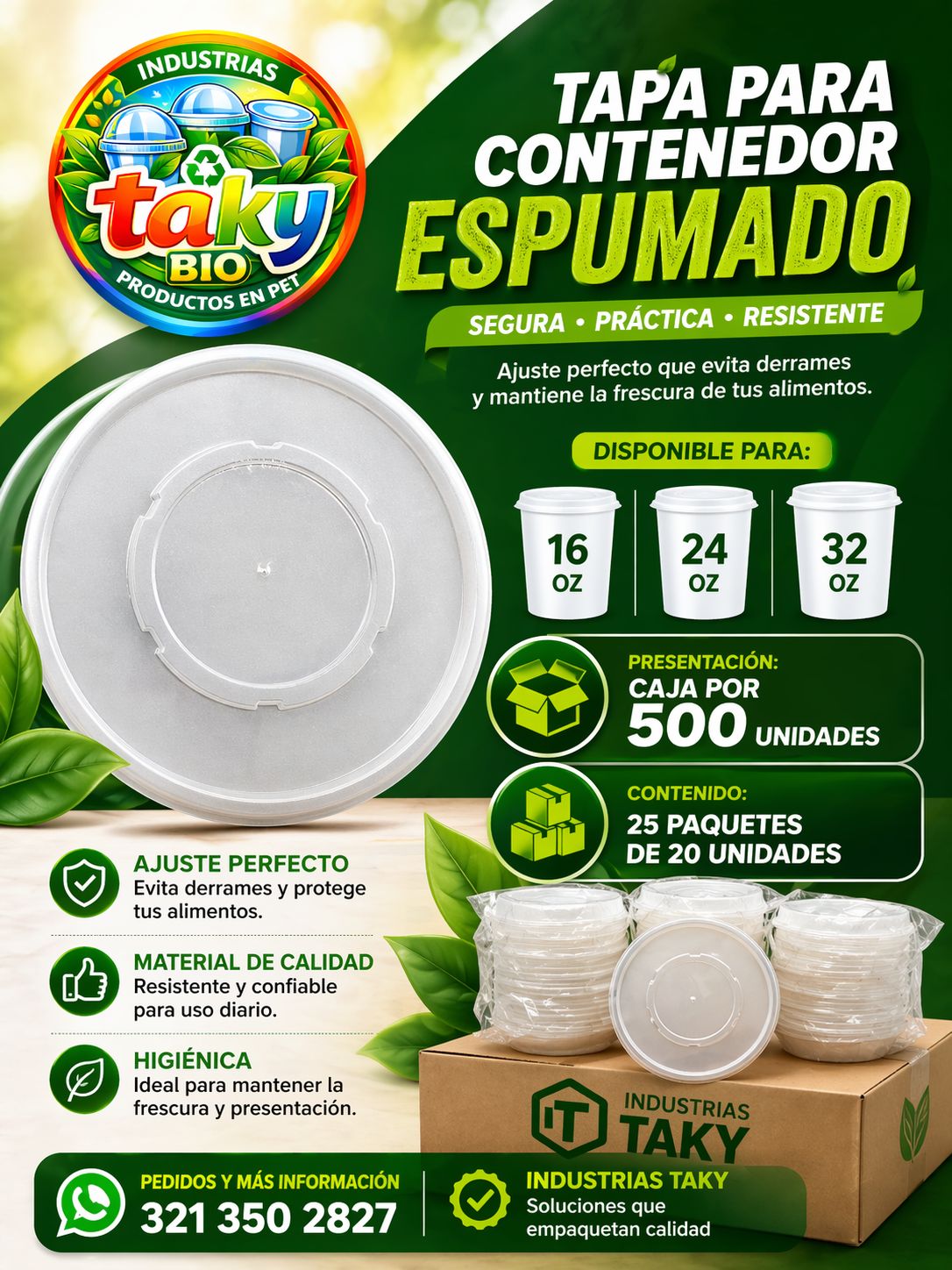 Tapa contenedor 16-24 Oz