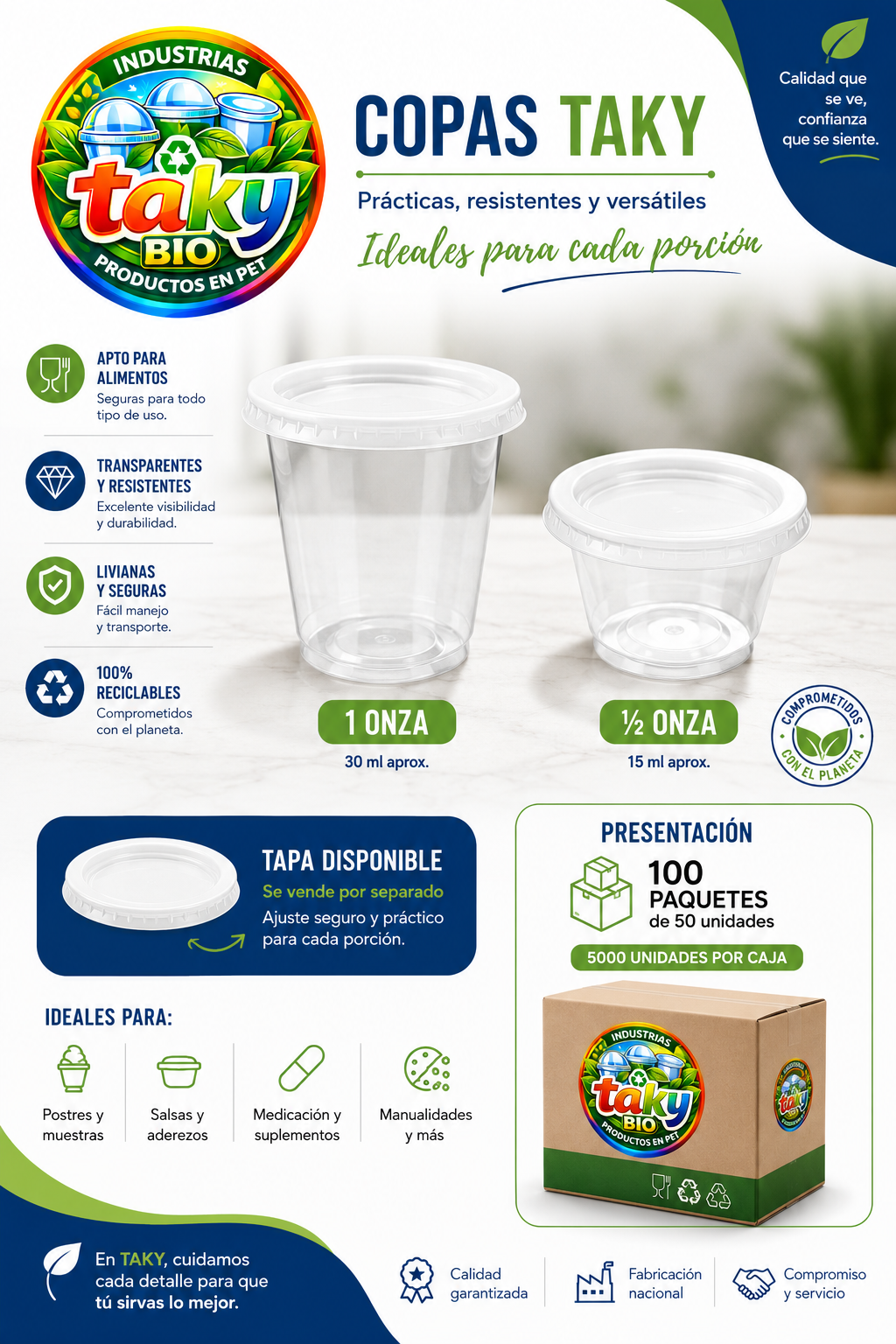 Tapa copa 1 y 1/2 Onza